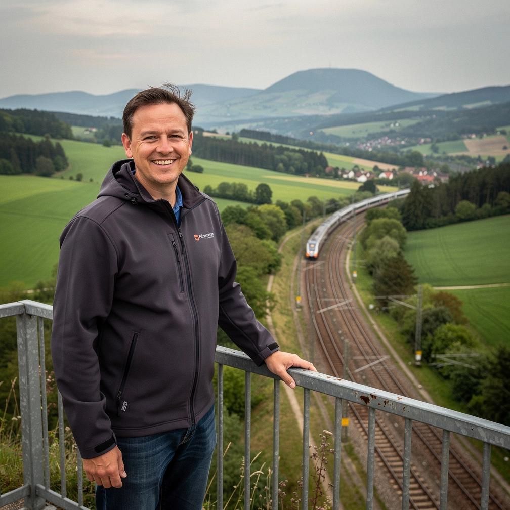 Wanderer steigen an einer fußläufig erreichbaren Haltestelle aus und erkunden die Umgebung zu Fuß.